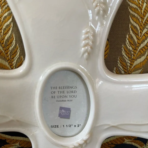 CROSS FIRST COMMUNION CERAMIC with PICTURE INSERT by RUSS - Picture 7 of 11